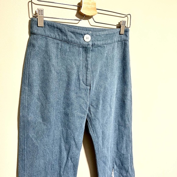 Revolve Petersyn Malibu Slit Front Raw Hem Flare Jeans BRAND NEW Boho - Picture 4 of 14